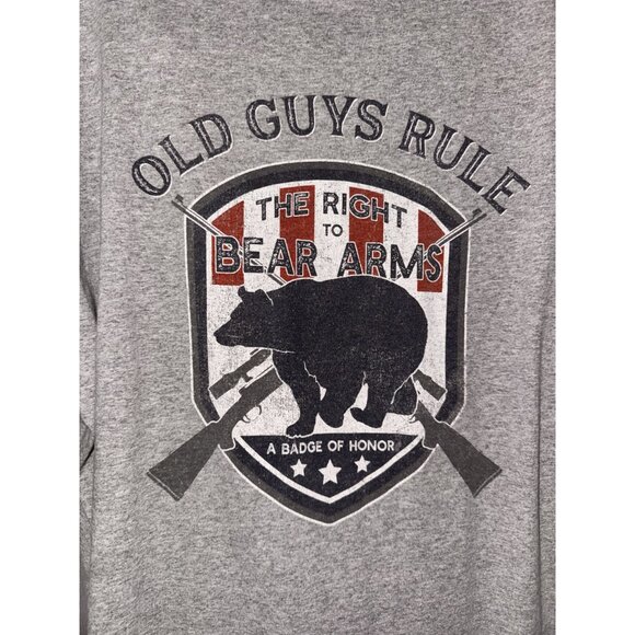 Old Guys Rule Gray Short Sleeve Graphic T-Shirt XL Cotton/Polyester - Picture 5 of 5